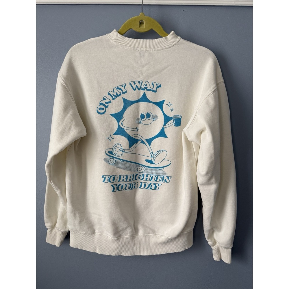 Women's Ardene Sweatshirt On‎ My Way To Brighten Your Day Size S - Picture 5 of 5